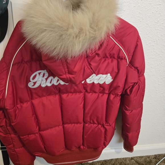 Rocawear Red Puffer Jacket with Fur Trim - Picture 8 of 13